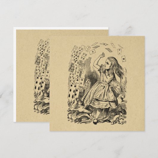 Alice in Wonderland die kaarten speelt Art (Voorkant / Achterkant)