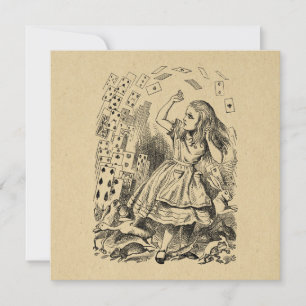 Alice in Wonderland die kaarten speelt Art