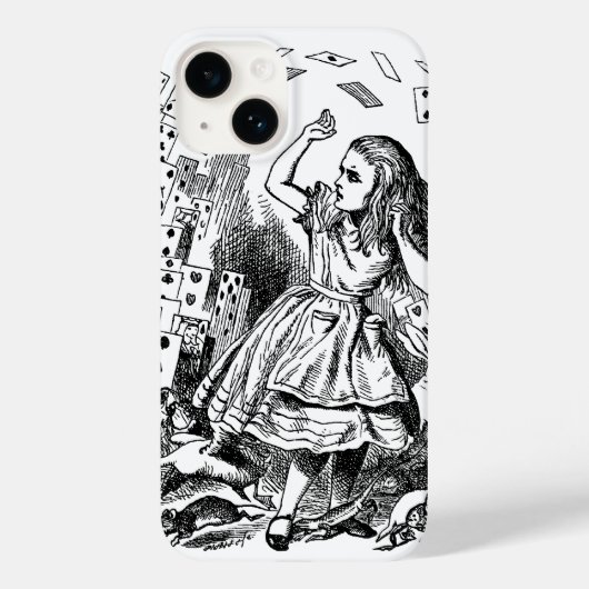  Alice in Wonderland, die kaarten speelt Case-Mate iPhone Case (Achterkant)