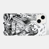  Alice in Wonderland, die kaarten speelt Case-Mate iPhone Case (Achterkant (horizontaal))