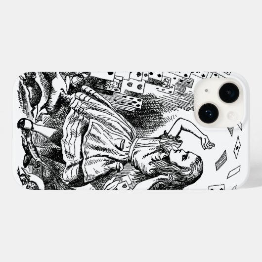  Alice in Wonderland, die kaarten speelt Case-Mate iPhone Case (Achterkant (horizontaal))