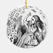 Alice in Wonderland, die kaarten speelt Keramisch Ornament (Achterkant)