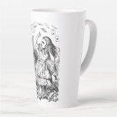 Alice in Wonderland, die kaarten speelt Latte Mok (Rechterhoek)