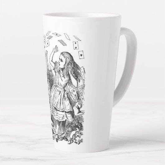  Alice in Wonderland, die kaarten speelt Latte Mok (Rechterhoek)