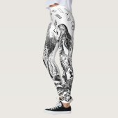  Alice in Wonderland, die kaarten speelt Leggings (Links)