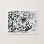 Alice in Wonderland, die kaarten speelt Legpuzzel (Horizontaal)
