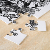 Alice in Wonderland, die kaarten speelt Legpuzzel (Zijkant)