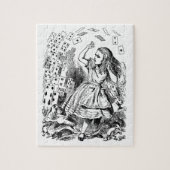  Alice in Wonderland, die kaarten speelt Legpuzzel (Verticaal)