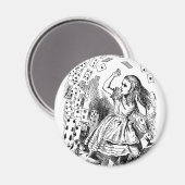 Alice in Wonderland, die kaarten speelt Magneet (Voorkant / Achterkant)