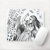  Alice in Wonderland, die kaarten speelt Muismat (Met muis)