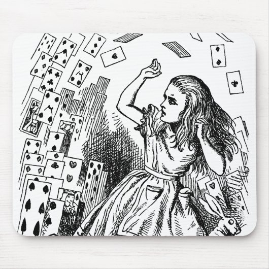  Alice in Wonderland, die kaarten speelt Muismat (Voorkant)