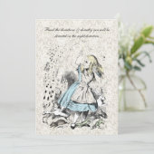 Alice in Wonderland die kaarten speelt op Birthday (Staand voorkant)