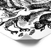 Alice in Wonderland, die kaarten speelt Poster (Hoek)