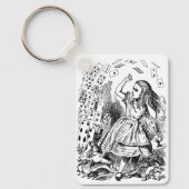 Alice in Wonderland, die kaarten speelt Sleutelhanger (Voorkant)