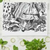 Alice in Wonderland, die kaarten speelt Theedoek (Gevouwen)