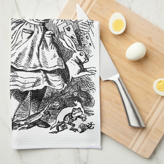  Alice in Wonderland, die kaarten speelt Theedoek (Quarter Fold)