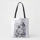  Alice in Wonderland, die kaarten speelt Tote Bag (Voorkant)