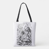  Alice in Wonderland, die kaarten speelt Tote Bag (Achterkant)