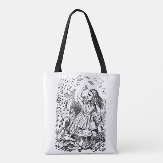  Alice in Wonderland, die kaarten speelt Tote Bag (Achterkant)