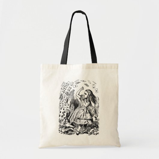 Alice in Wonderland, die kaarten speelt Tote Bag (Voorkant)
