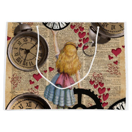 Alice in Wonderland die op tijd onderweg is Klein Cadeauzakje