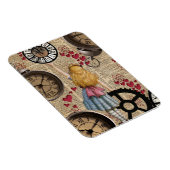 Alice in Wonderland die op tijd onderweg is Magneet (Rechterzijde)