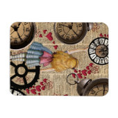 Alice in Wonderland die op tijd onderweg is Magneet (Horizontaal)