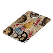 Alice in Wonderland die op tijd onderweg is Magneet (Linkerzijde)