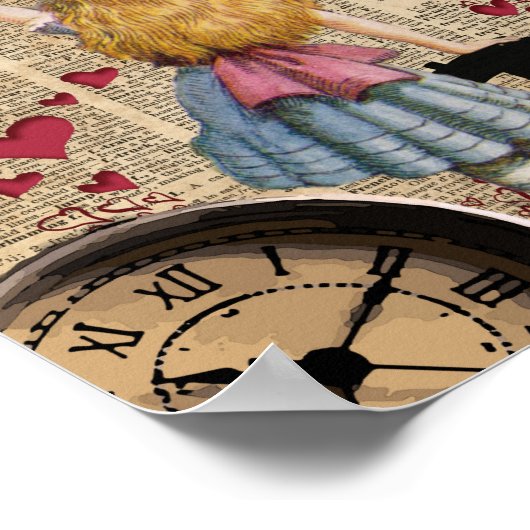 Alice in Wonderland die op tijd onderweg is Poster (Hoek)