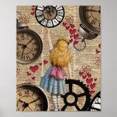 Alice in Wonderland die op tijd onderweg is Poster (Voorkant)