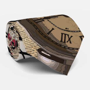 Alice in Wonderland die op tijd onderweg is Stropdas