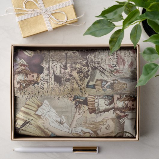 Alice in Wonderland die papier pakt (Geschenk)