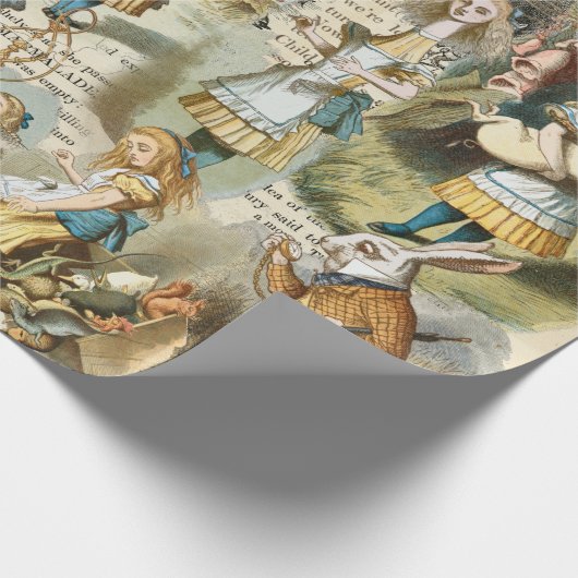 Alice in Wonderland die papier pakt (Hoek)