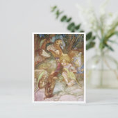  Alice in Wonderland Dierenvrienden Briefkaart (Staand voorkant)