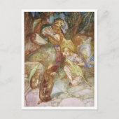 Alice in Wonderland Dierenvrienden Briefkaart (Voorkant)