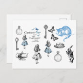 Alice in Wonderland  Dingen Briefkaart (Voorkant / Achterkant)