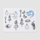 Alice in Wonderland, -dingen, weefselpapier Tissuepapier (Voorkant)