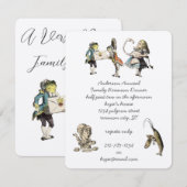 Alice in Wonderland Dinner Party Kaart (Voorkant / Achterkant)