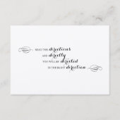 Alice in Wonderland Directions insert Informatiekaartje (Voorkant)