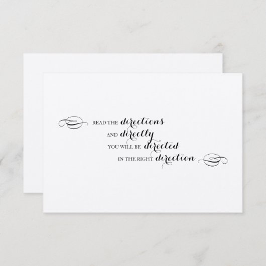 Alice in Wonderland Directions insert Informatiekaartje (Voorkant / Achterkant)