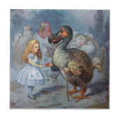 Alice in Wonderland Dodo Art Tile of Trivet Tegeltje (Voorkant)