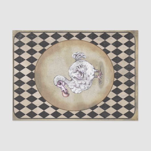 Alice in Wonderland Dodo Bird Tissue Paper Tissuepapier (Voorkant)
