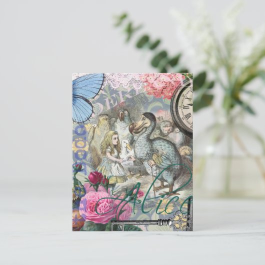 Alice in Wonderland Dodo Classic Artwork Briefkaart (Staand voorkant)