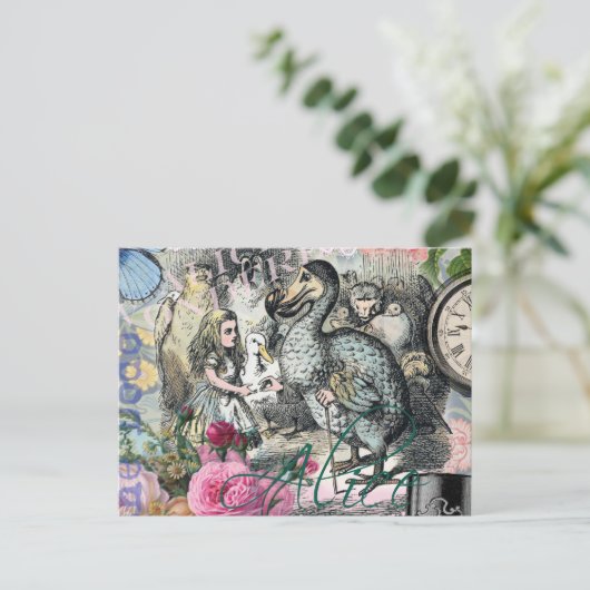 Alice in Wonderland Dodo Classic Artwork Briefkaart (Staand voorkant)