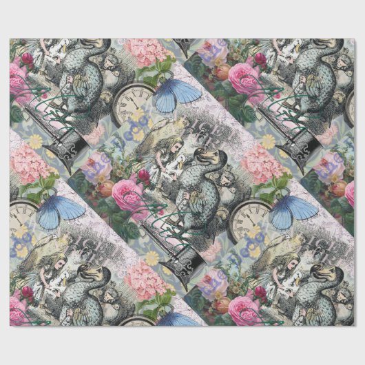 Alice in Wonderland Dodo Classic Artwork Cadeaupapier (Vlak)