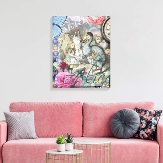 Alice in Wonderland Dodo Classic Artwork Canvas Afdruk (Insitu (Woonkamer))