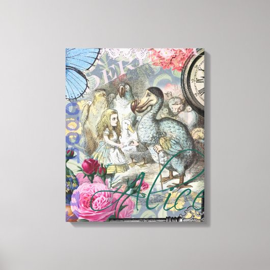 Alice in Wonderland Dodo Classic Artwork Canvas Afdruk (Voorkant)