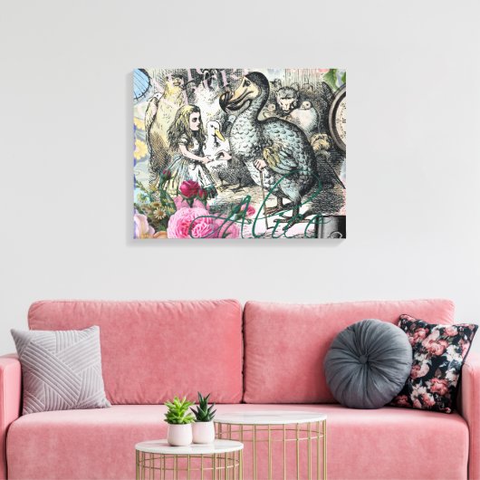 Alice in Wonderland Dodo Classic Artwork Canvas Afdruk (Insitu (Woonkamer))