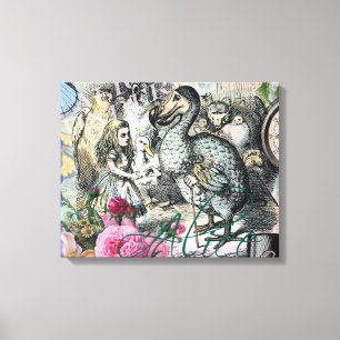 Alice in Wonderland Dodo Classic Artwork Canvas Afdruk