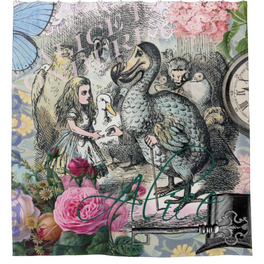 Alice in Wonderland Dodo Classic Artwork Douchegordijn (Voorkant)